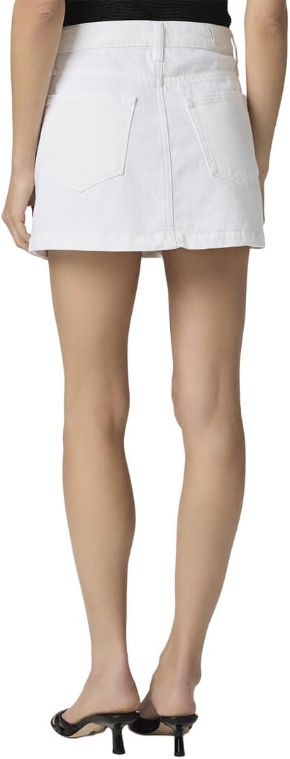 PAIGE Womens Ryder Laundered White Denim Skirt, 25