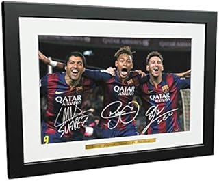 12x8 A4 Signed Lional Messi Neymar Jr Luis Suarez Barcelona Autographed Photo Photograph Picture