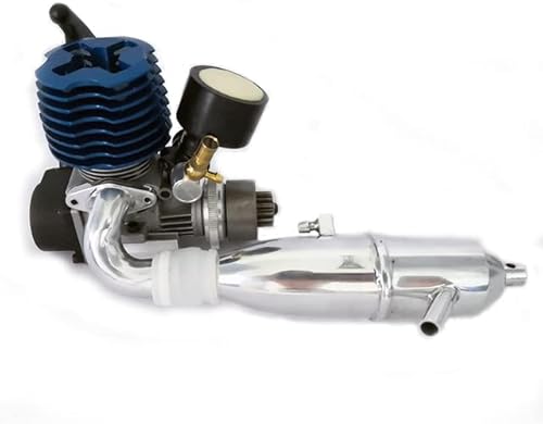 Fc 18 Nitro Engine with Flywheel Clutch Exhaust Pipe for Vrx Racing 1/10 Rc Cars RH1001 Truck RH1006 Buggy RH1008 dt5 - (Color: Yellow)