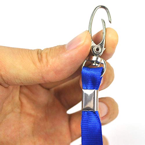 Blue Lanyards For Name Tag Id Badges Nylon Cruise Lanyard Swivel Hooks 100 Pack #TOP1