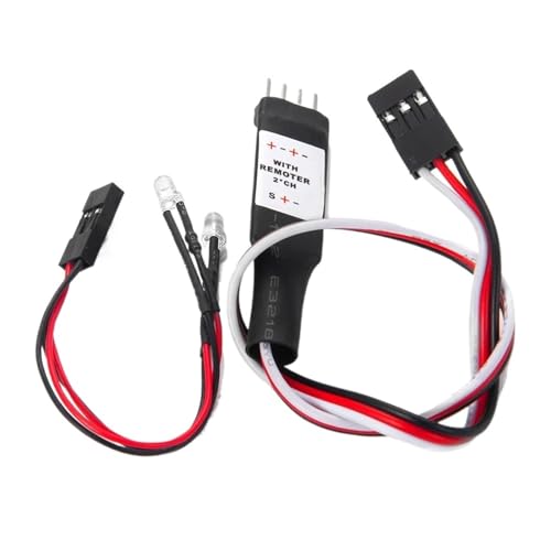 Luces vehículo RC para Axial SCX24 AXI00004, kit de faros de escala 1/24 con módulo de control CH2
