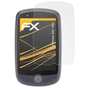 atFoliX Beschermfolie compatibel met Navman Bike 1000 Schermbeschermer, anti-reflecterend en schokabsorberend FX Folie…