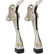 Kickdown Door Stopper 4 Inches - 2 Packs One Touch Adjustable Height Door Stop for The Bottom of ...