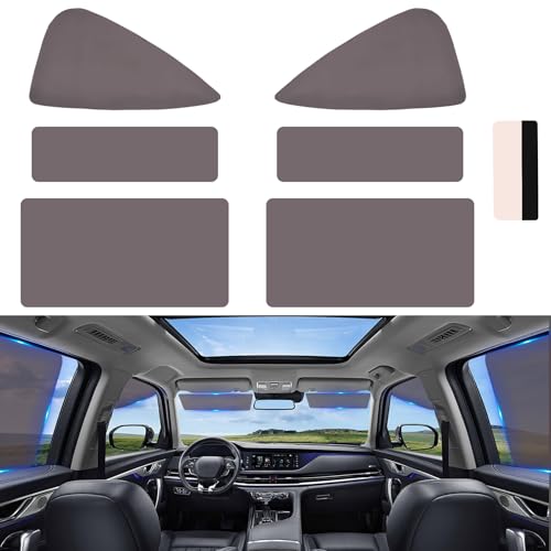 XCBYT Lot de 6 films de protection solaire pour bébé - Film teinté opaque pour fenêtre latérale - Film occultant UV - Protection solaire - Pour vitre latérale - Auto-adhésif - Universel