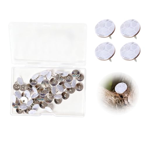 Amzlysdok 50PCS Reflective Trail Markers High Visibility Reflective Tacks for Trail Marking Hunting Outdoor Hiking Camping Tree Stand