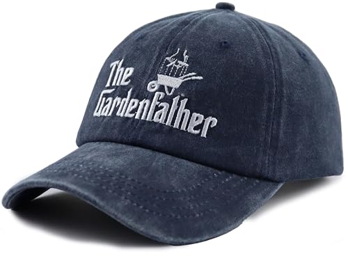 Image of The Garden Father Hat for Men, Funny Adjustable Cotton Embroidered Gardeners Dad Baseball Cap