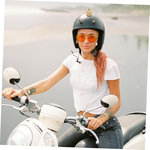 Decoración de casco plástico dorado accesorio resistente para moto 7
