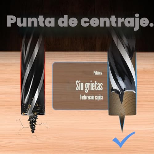 Miniatura 3 de Broca Para Madera 16 X 300 Mm, Para Madera Blanda, Madera Dura Con Punta De Centrado Y Vástago E 9,5
