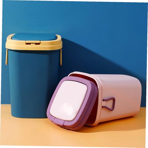 Caneca de basura Happyyami con tapa y diseño compacto miniatura 6