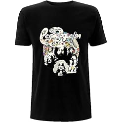 LED Zeppelin Photo III Officiel T-Shirt Hommes Unisexe - Les Beatles, Paul McCartney, John Lennon, RIngo Starr, George Harrison