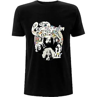 LED Zeppelin Photo III Officiel T-Shirt Hommes Unisexe - Les Beatles, Paul McCartney, John Lennon, RIngo Starr, George Harrison