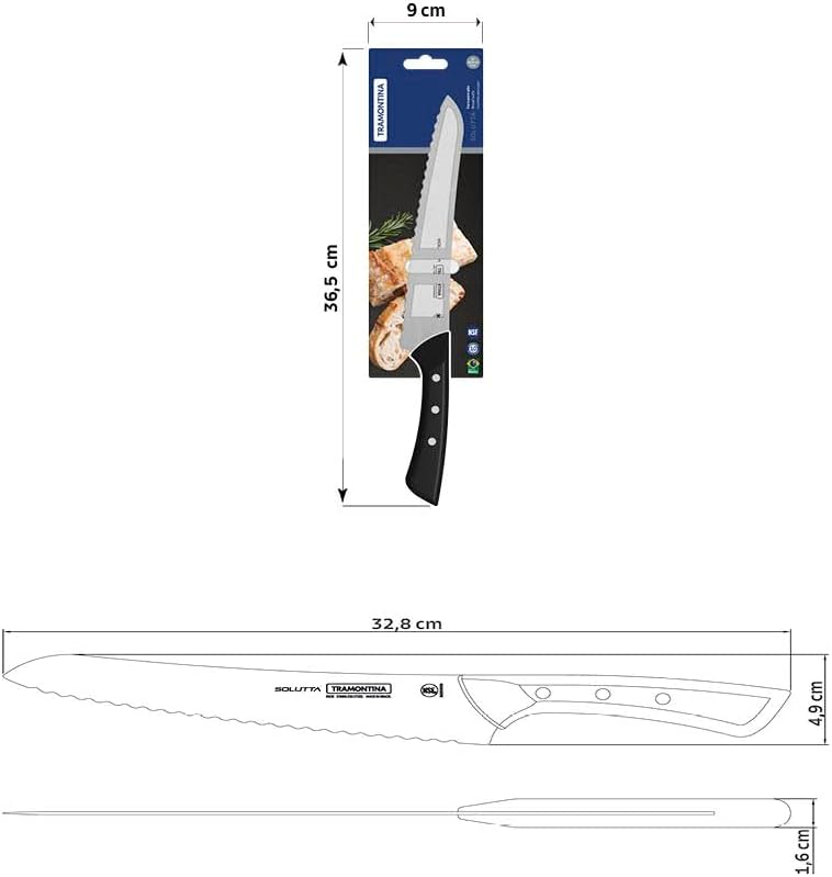 SOLUTTA Bread Knife, 20 cm