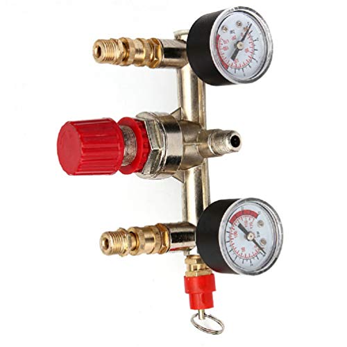 Enshey Air Compressor Pressure Control Switch Valve Manifold Regulator w/Gauges Relief