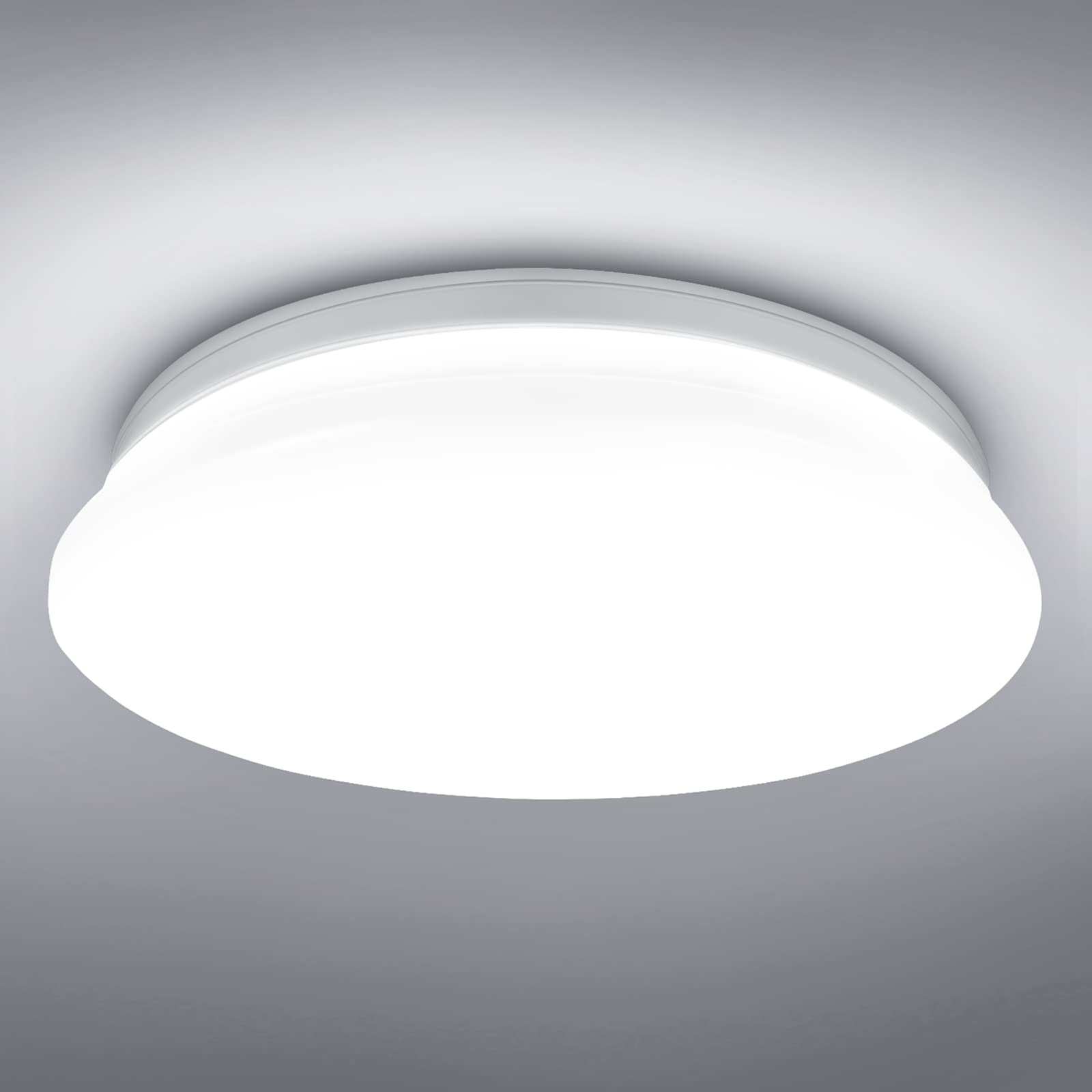 LeproCeiling Lights, 12W 1150lm, 5000K Daylight White, 60W Equivalent, Energy Saving, Modern Ceiling Light Fitting for Living Room, Bedroom, Kitchen, Office, Utility Room and More, φ26cm Round