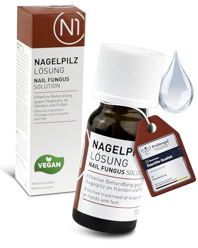 N1 Anti Nagelpilz Lösung 10ml - Medizinisches, starkes Mittel gegen Nagelpilz mit belegter Wirkung - Apothekenprodukt - Nagelpilzbehandlung schnell intensiv an Händen & Füßen
