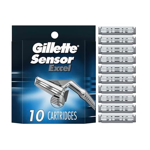 Gillette Sensor Excel Men's Razor Blade Refills, 10 Count