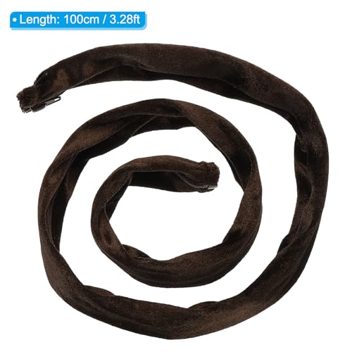 Image of PATIKIL 3.28ft Lamp Chain Cover, Chain Protective Sleeve Washable with Zipper for Chandelier Lighting Wires Swing Light Fixture, Brown