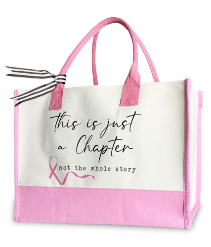 LNGORUS Breast Cancer Awareness Gifts Tote Bag for Women This is a Chapter Tote Bag for Breast Cancer Survivor