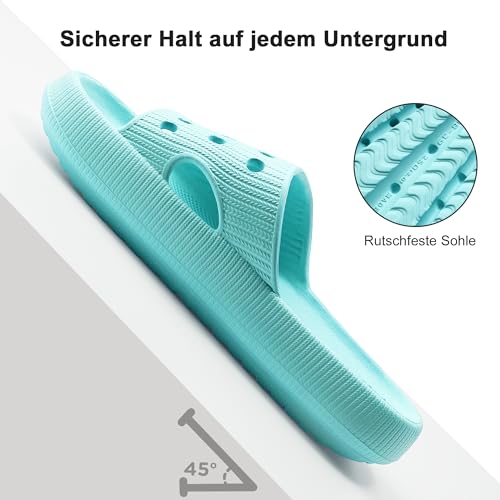 Cloud Sliders Women Men, Original DIY Cloud Slippers Sandals Summer Flip Flops Shower Bathing Pillow Sliders (Turquoise Green, Adult, Women, 7, Numeric Range, UK Footwear Size System, 7.5, Medium) - Image 6