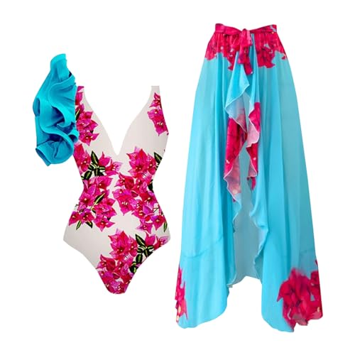 Maillot de bain push up grande taille galbant avec jupe couvrante pour sublimer les formes