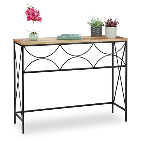 Table Console Relaxdays Bois de Manguier Cover