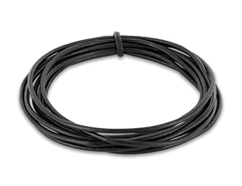 Auroris Cordon en Cuir Rond Noir Ø 2 mm Longueur 5 mètres