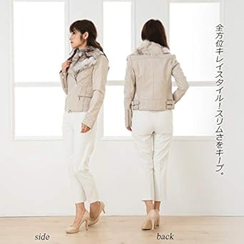 ラムレザーライダースジャケット　フォックスファー付　Sサイズ(ファー取り外し可) Amazon | フォックスファー付きラムレザーライダースジャケット ファー