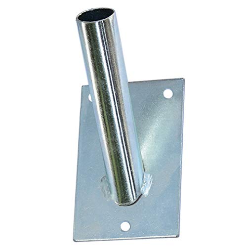 KeyMet Fahnenhalter Fahnenhalter Fahnenmasthalter Fahnenwandhalter Fahnenmast Fahne Flagge Weiss verzinkt