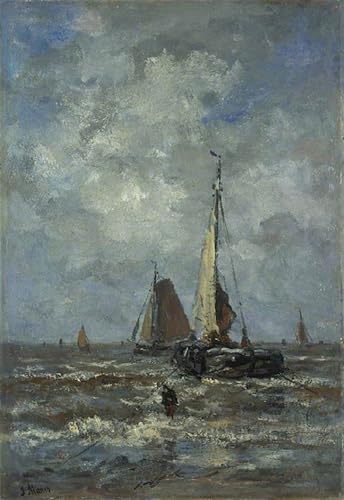 Tableau Scheveningen Jacob Maris impression d'art mural vintage 60x90cm