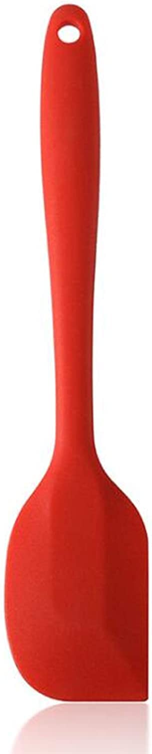 ZDYS Silicone Spatula, One Piece Design Flexible Scraper, Nonstick Small Rubber Kitchen Utensils for Cooking, Baking and Mixing (Red)