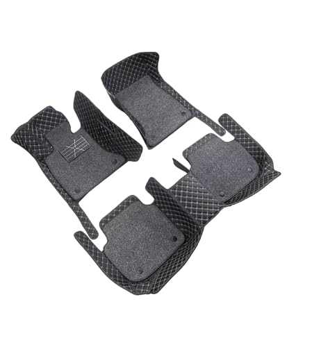 Image of Auto Hub 7D Car Floor Mats Compatible with Kia Seltos (Model - 2026-Till Date), Leatherette, 100% Waterproof & Washable, Seltos Car 7D Floor Mat, Black