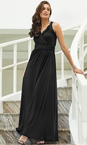 KOH KOH Womens Long Sleeveless Flowy Bridesmaid Cocktail Evening Gown Maxi Dress3