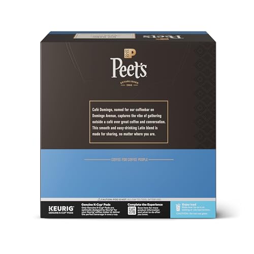 Image of Peet's Coffee, Medium Roast Single Serve Coffee Pods, 100% Arabica Coffee - Cafe Domingo 32 Count (1 Box of 32 Pods)