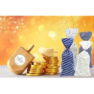 Dreidelcompanyhanukkahcellophanetreatbags72packforhanukkahgiftsorparty  Urban Country Home Decor Dreidel company hanukkah cellophane treat bags 72 pack for hanukkah gifts or party  urban country home decor