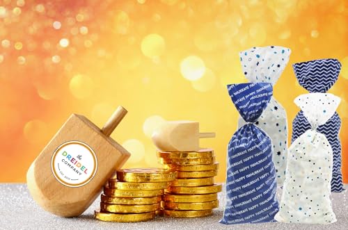 Dreidelcompanyhanukkahcellophanetreatbags72packforhanukkahgiftsorparty  Urban Country Home Decor Dreidel company hanukkah cellophane treat bags 72 pack for hanukkah gifts or party  urban country home decor