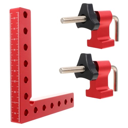 LALAFINA Aluminum Alloy 90 Degree Carpentry Square Ruler Corner Clamp for Woodworking