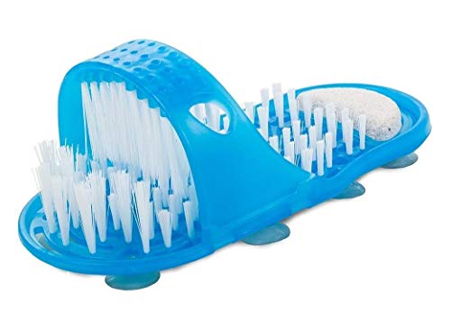 HUKITECH - Cepillo de limpieza y masaje para pies - Cepillo para el cuidado de los pies, limpiador de callos, lima y masajeador