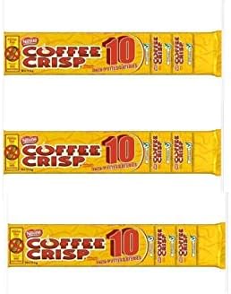 COFFEE CRISP Minis, 345g (3 Packs of 10 Mini Chocolate Bars)