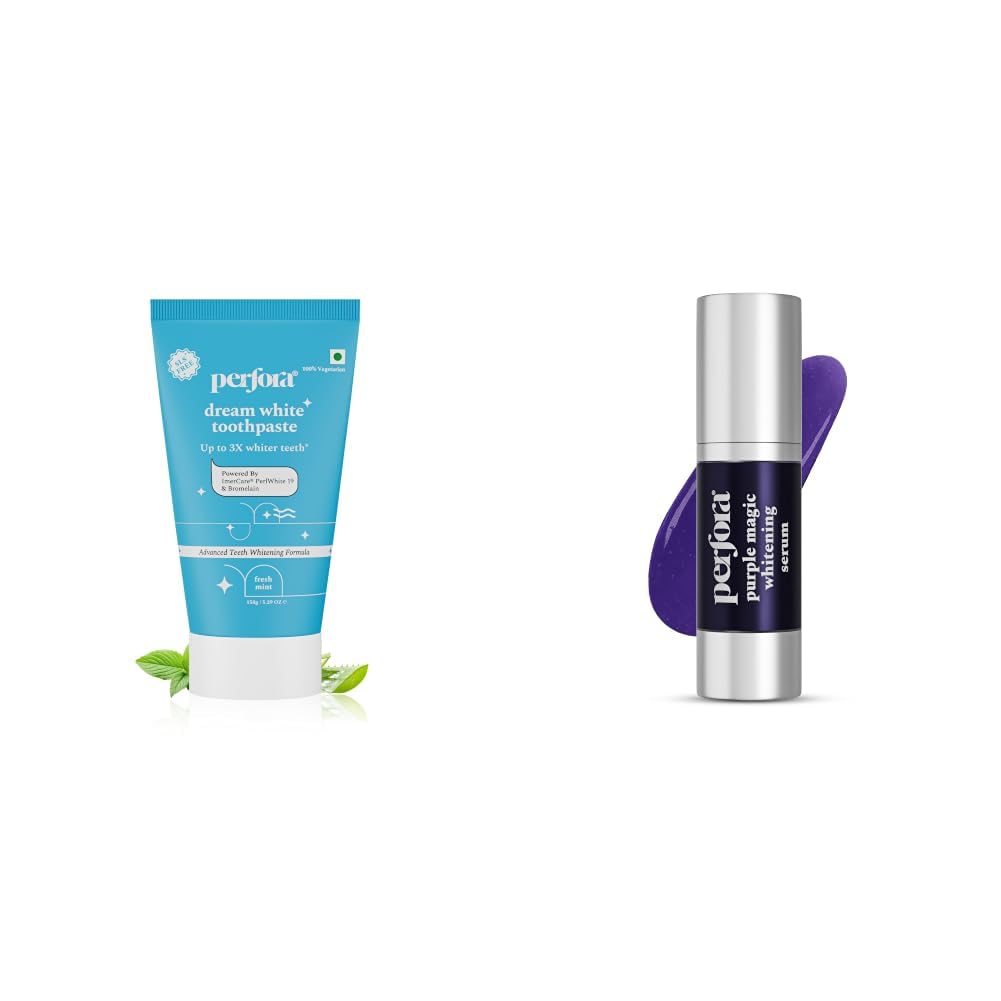 Perfora Teeth Whitening Toothpaste For Stain Removal - 150 g | Fluoride & SLS Free Tooth Paste For Adult & Kids | N-Ha For Teeth Remineralisation & Oral Care | No Artificial Sweetners & Purple Teeth-image-25