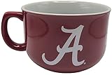 Boelter Brands Licensed NCAA Giant, Oversized Two-Tone 32oz Bowl Mug (Alabama Crimson Tide)