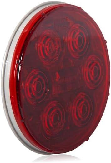 Generic 4" Round Red LED Heated Stop Tail Turn Light Maxxheat Lens