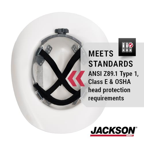 Jackson Safety Cowboy Hard Hat - Non-Vented, Full Brim, 4-Point Ratchet Suspension Safety Helmet for Men & Women - ANSI Z89.1 Class E & OSHA Compliant - Made in USA - Thumbnail 6