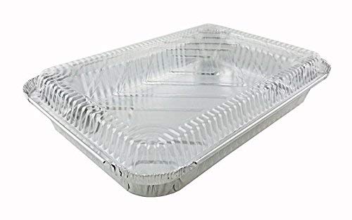 Handi-Foil 4 lb. Oblong Aluminum Entrée Dinner Food Storage Pan w/Dome Lid (pack of 25)