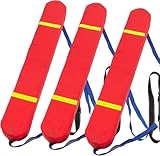BABYCE 1/2/3 Pcs High Density Water Parks Float Buoy for Lifesaving, Pool Rescue Tube for Swimmers, Lifeguard Rescue Equipment with Reflective Strips for Sports Venues Lakes(Red 3pcs,L 39.4
