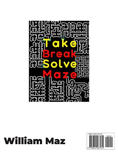 Take Break Solve Maze - 60 Hard, Very Tough Maze -: Puzzles Books for Adults and Teens Large Print. - Image 2