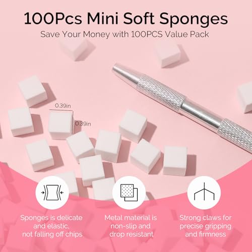 Image of MelodySusie Gradient Painting Gel, 6 Colors Spring Summer Ombre Gel Polish with 100 Sponges&Metal Grabber Set for Aura Nails, French Manicure, No Wipe, Soak Off UV, DIY Nail Art Palette Macaron Pink