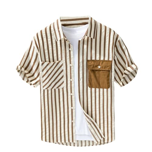 Chemise d'été rayée pour vos soirées en terrasse et vacances à la mer