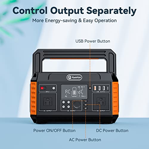 560W 520Wh Portable Power Station Pure Sine Wave, (1100W Surge) Solar Generator11 Outputs Backup Battery Pack CPAP Battery Emergency Power Supply - Image 6