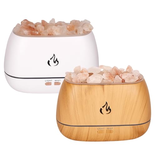 Difusor De Aroma De Llama - Humidificador De Fuego De Roca De Sal De Lámpara De Siete, Decoración De Vapor De | Estudio De Yoga Dormitorio Terapia del Sueño Tranquilo