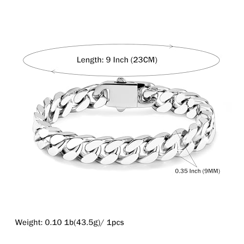 Pulsera Cuban Link para Hombre en Acero Inoxidable 316L miniatura 6